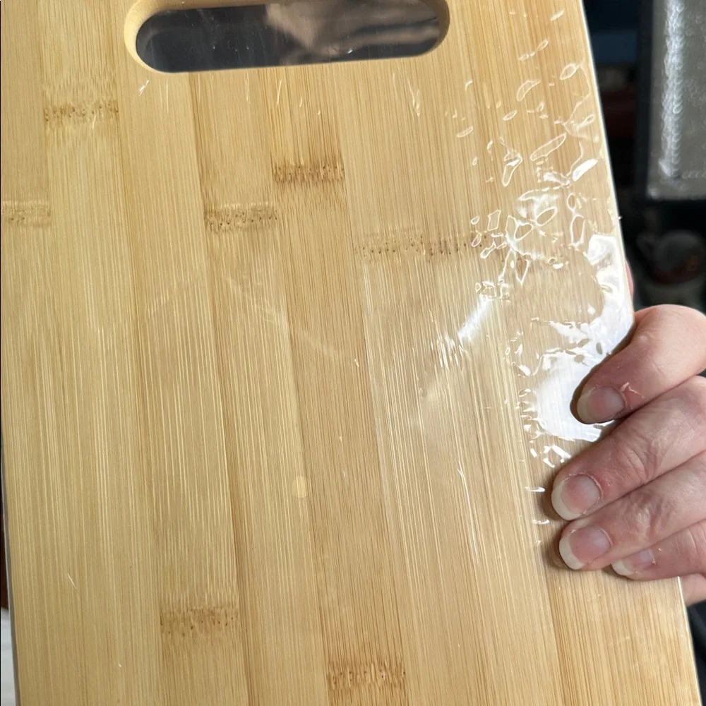1973 Bamboo Wood Cutting Board with Vintage Print